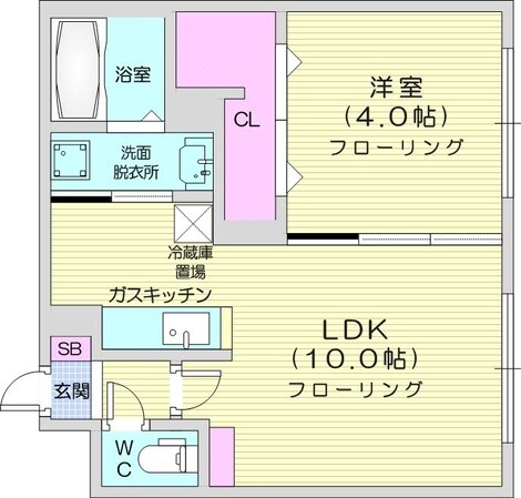 北３４条駅 徒歩5分 4階の物件間取画像